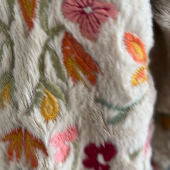 NWT Johnny Was Biya Cream Faux Fur Hooded Coat - Picture 8 of 11